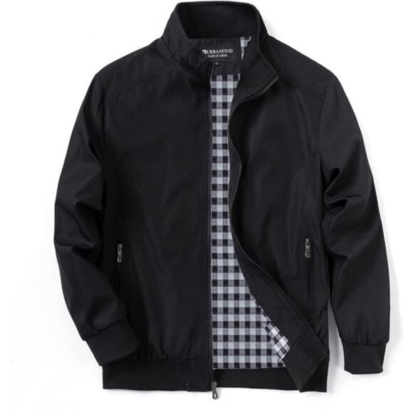 URBANFIND Men's Sports Shell Jacket Lightweight Windbreaker Outdoor Recreation